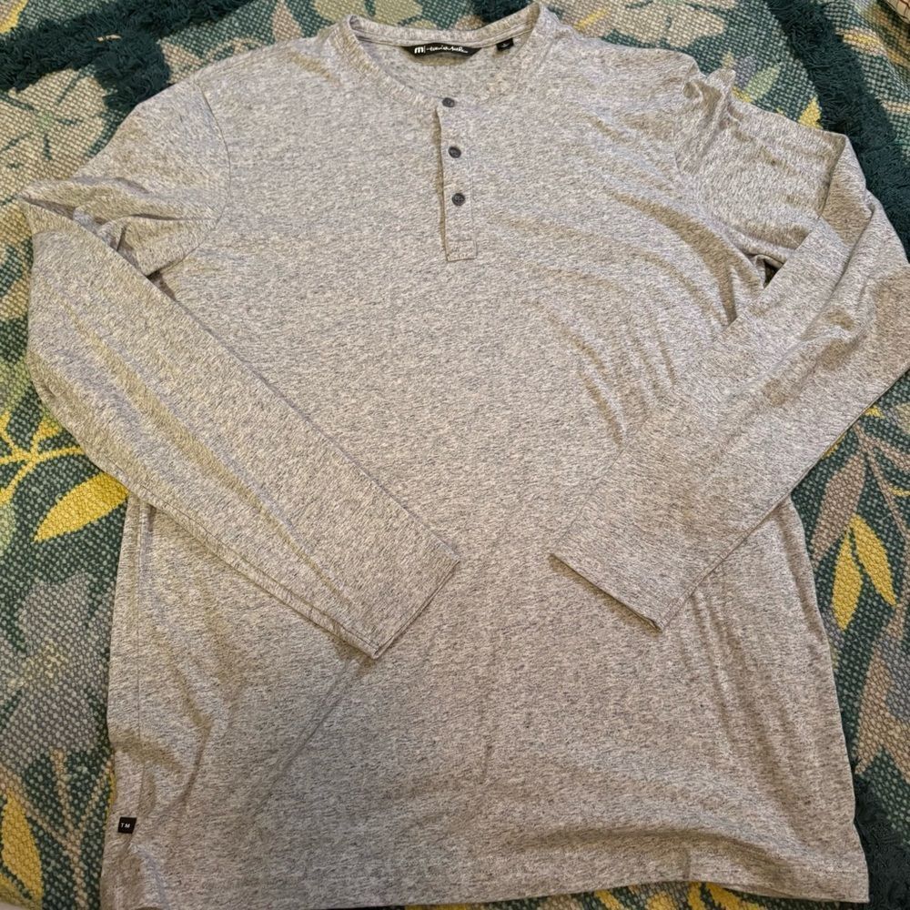 Travis Mathew Henley Long Sleeve Grey Large